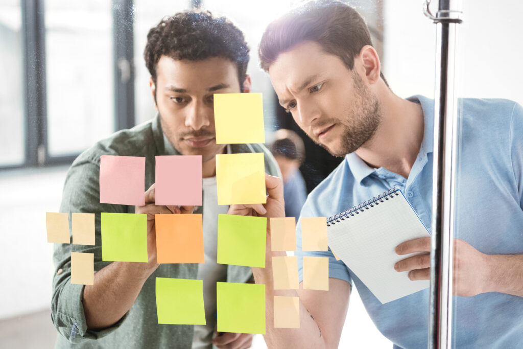 feature image showing people collaborating agile