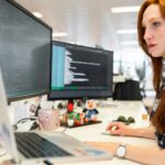 picture of a woman working